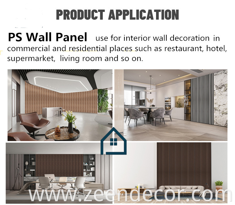 Eco Friendly Interior Wall Cladding.PS Mouldings Wall Panel.Alternative Wood Wall Cladding.